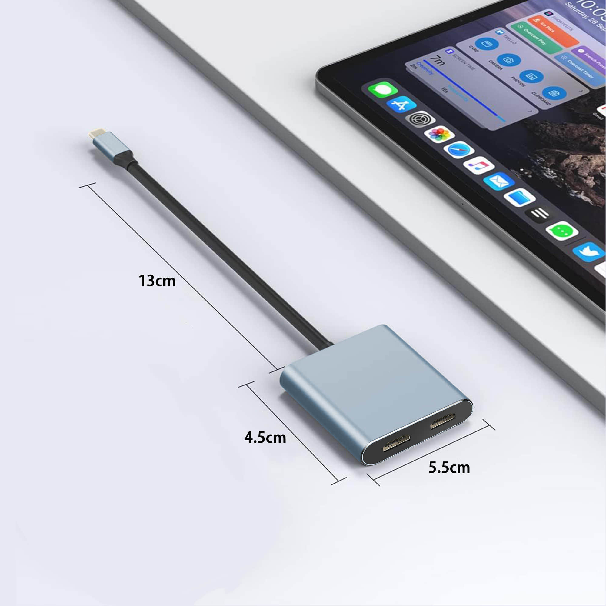 2-in-1 USB-C Hub with Single Display Max 4K60HZ for Windows, Mac, Ipad Pro, Chromebook, Thunderbolt